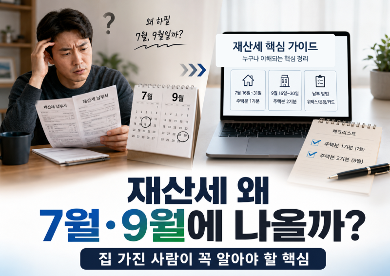 재산세는 왜 7월과 9월에 나올까? 집 가진 사람이 알아야 할 세금