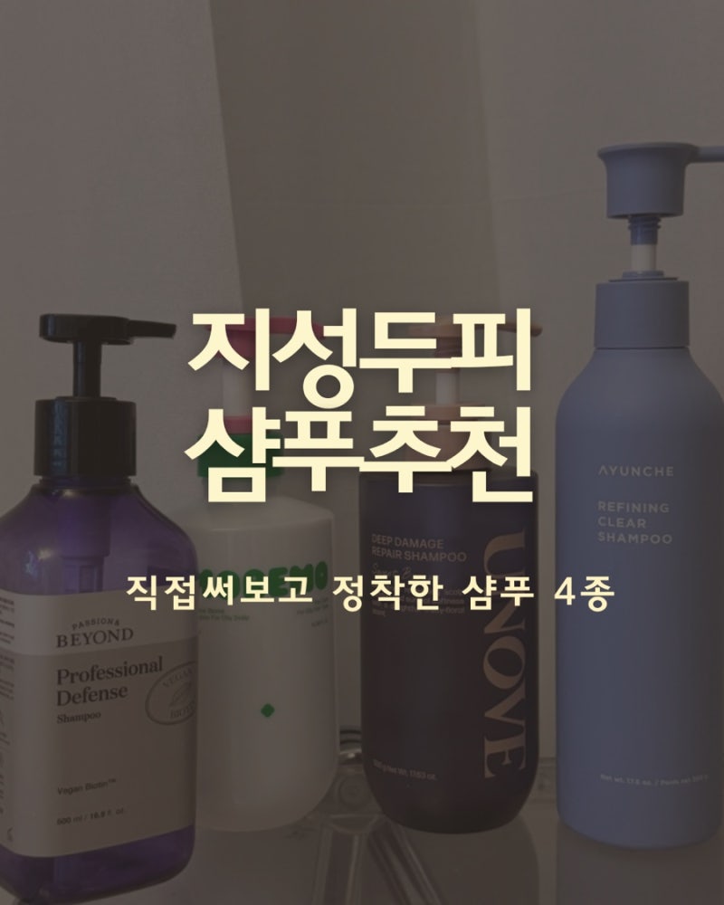 지성두피, 가려운 두피 샴푸 추천｜직접 써보고 정착한 샴푸 4종(비욘드, 모레모, 어노브, 아....