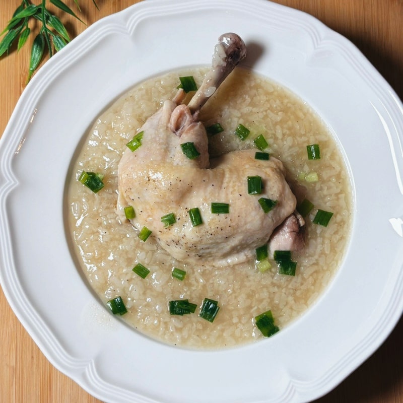 전기밥솥 닭다리백숙 찹쌀 닭죽 만들기