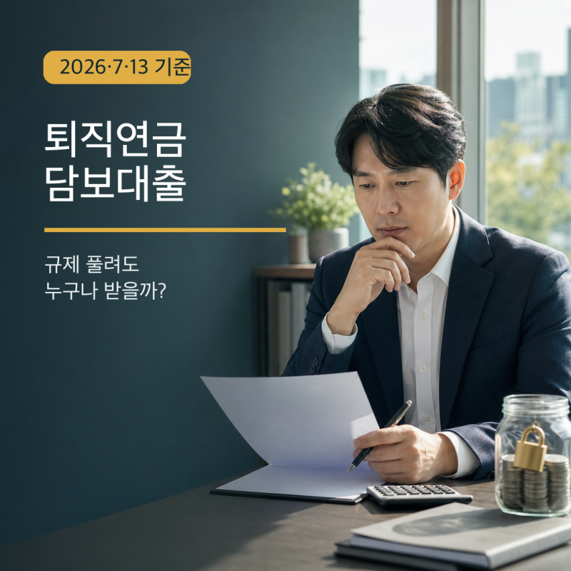 퇴직연금 담보대출, 규제 풀리면 누구나 받을 수 있을까? 중도인출 비교