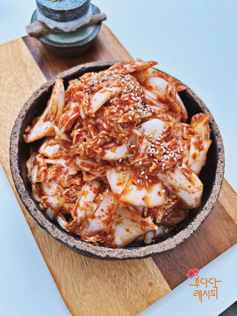 여름 알배기 배추 겉절이 레시피 알배추 겉절이 양념