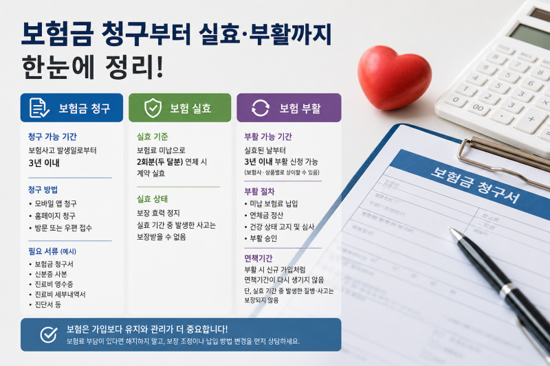 보험금 청구부터 실효·부활까지! 꼭 알아야 할 보험 상식 총정리