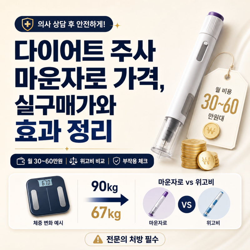 다이어트 주사 마운자로 가격, 실구매가와 효과 정리