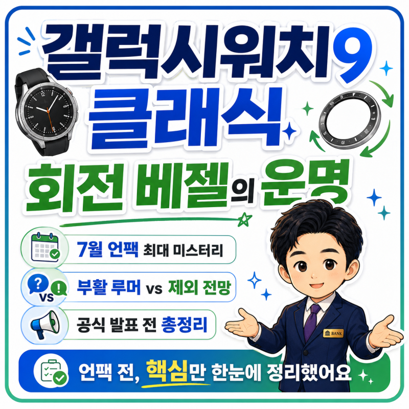 갤럭시워치9 클래식 출시 가능 운명 언팩 전 총정리