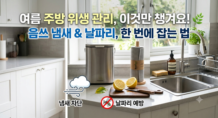 여름 주방 위생 관리, 이것만 챙겨요  | 음식물 쓰레기 냄새 & 날파리 잡는 법