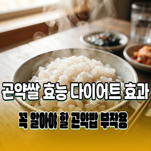 곤약쌀 효능 다이어트 효과 및 꼭 알아야 할 곤약밥 부작용 정리