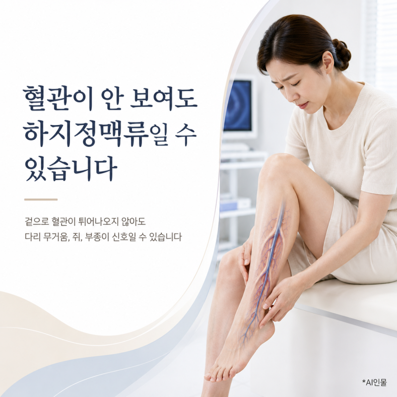 혈관이 안 보여도 하지정맥류일 수 있습니다, 숨은 증상 이야기