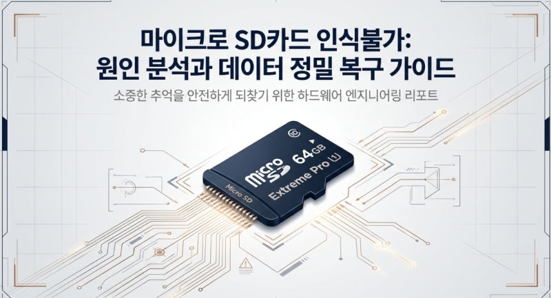 갑작스러운 휴대폰 인식 오류와 대전 sd카드 복구 비용 관련 대처법!