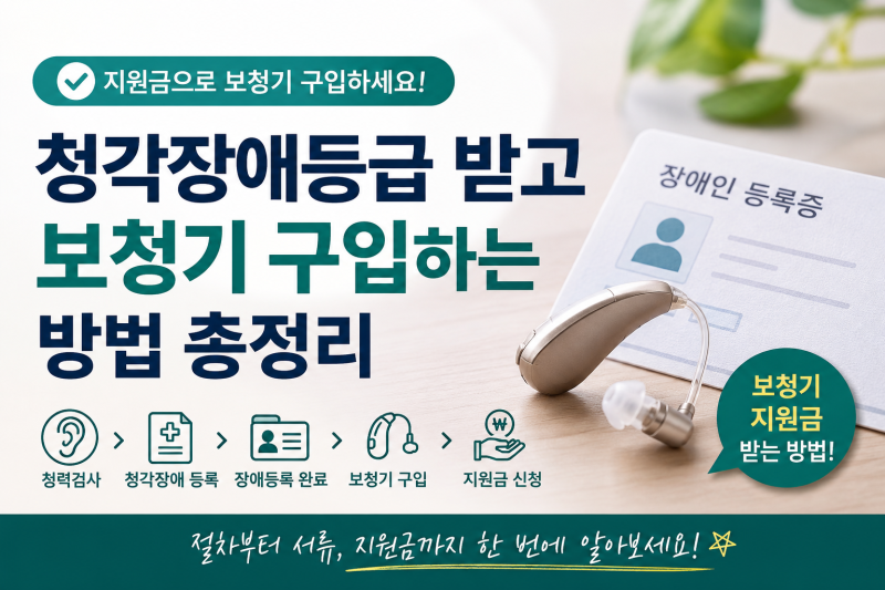 청각장애등급을 받으면 보청기를 어떻게 구입할까요? 지원금 받는 방법부터 절차까지 쉽게 ....