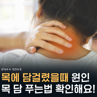목에 담걸렸을때 증상 원인 목 담 푸는법 | 무작정 마사지? 안됩니다!