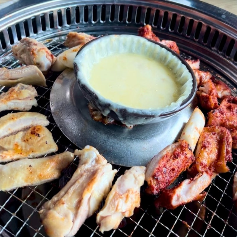 칠오닭갈비 가평본점 가평 아침고요수목원 맛집 치즈퐁듀 숯불닭갈비