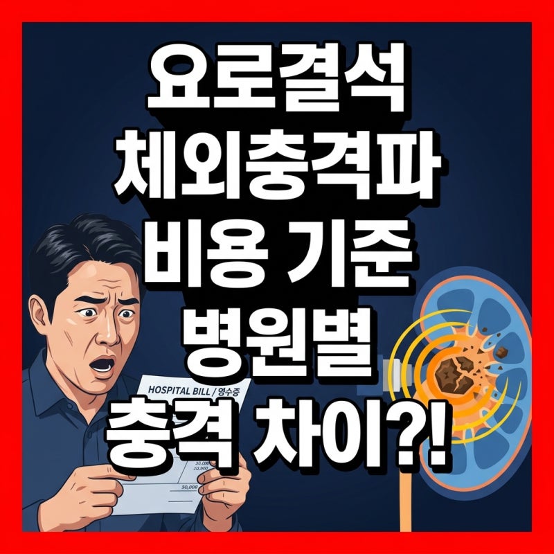 요로결석 체외충격파 쇄석술 병원 규모별 비용 기준 차이 비교