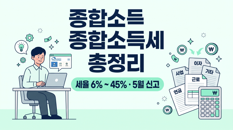 2026 종합소득세 총정리 | 세율 6~45%·과표 3천만원이면 324만원, 프리랜서·N잡러 나도 대상? (환....