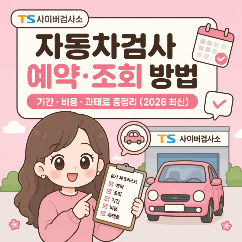 TS 자동차검사 예약 조회방법｜기간·비용·과태료 총정리 (2026 최신)