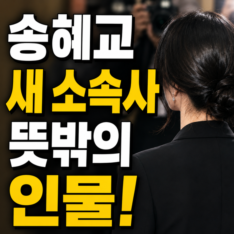 송혜교 새 소속사 1인 기획사 아니었다...손잡은 뜻밖의 인물