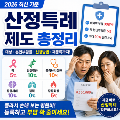 2026 산정특례 제도 총정리｜대상 질환·신청방법·본인부담금·조회·재등록