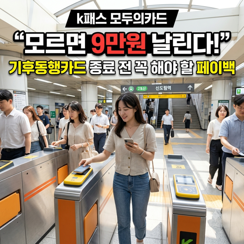 k패스 모두의카드, "모르면 9만원 날린다!" 기후동행카드 종료 전 꼭 해야 할 페이백 & 모두의....