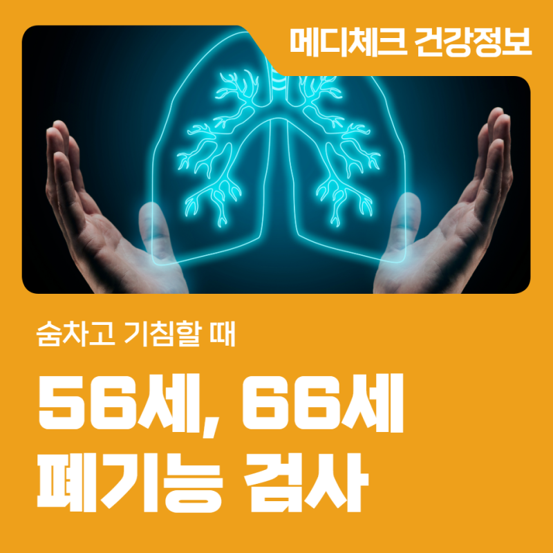 경기도 건강검진 숨차고 기침 폐기능 검사 56세, 66세 받으세요