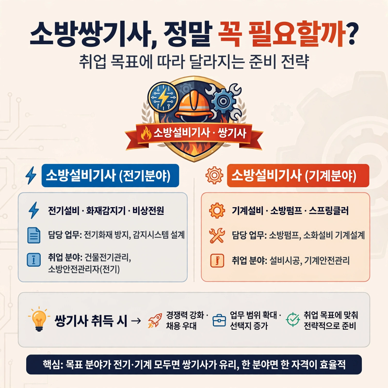 소방쌍기사, 정말 꼭 필요할까? 취업 목표에 따라 달라지는 준비 전략