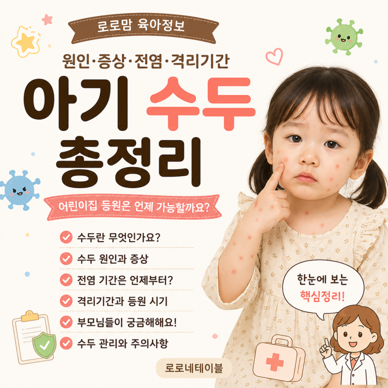 아기 수두 원인 증상 전염 격리기간 총정리 어린이집 등원은 언제 가능할까요?