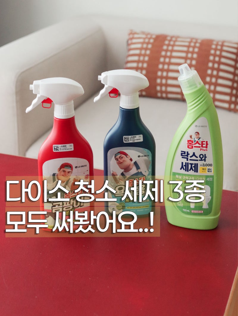 다이소 화장실 청소세제 3종 모두 써봤어요! 써보니 느낀 차이점