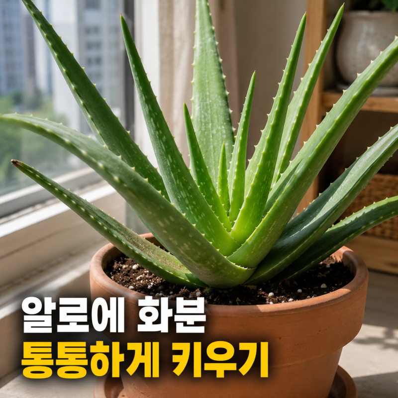 통통한 알로에 키우기, 집에서 천연 팩 활용법까지 1석2조 식물