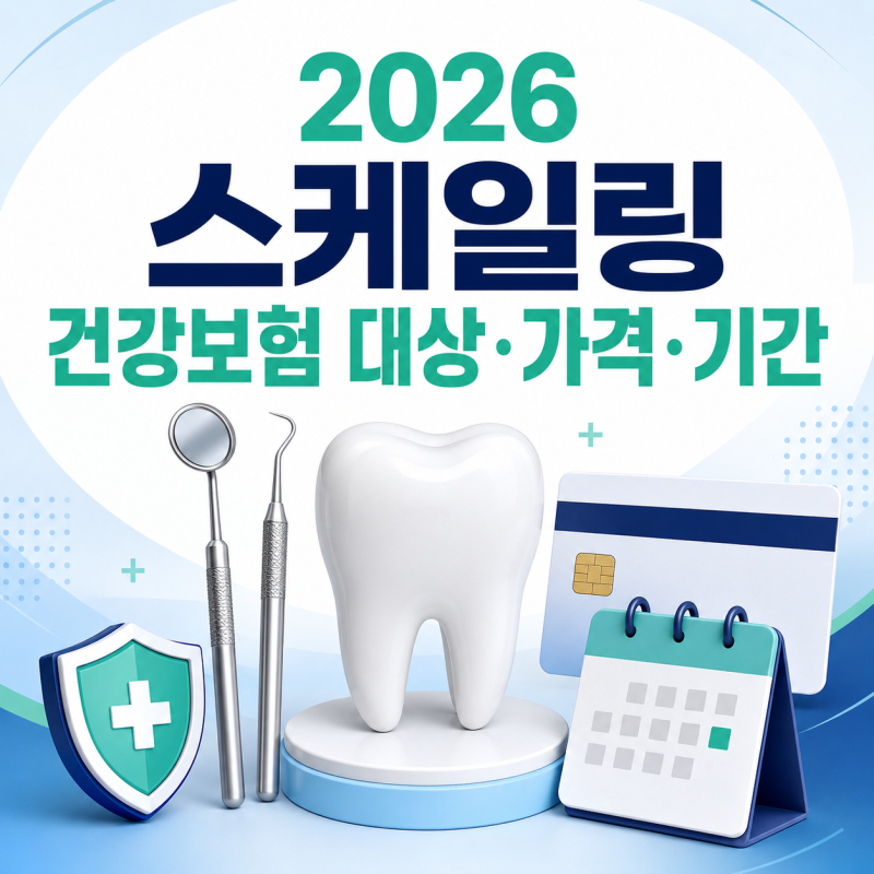 2026 스케일링 건강보험, 아직 안 받았다면 대상·가격·기간 확인하세요