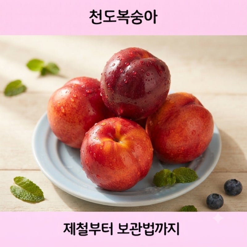 천도복숭아 제철 언제? 효능부터 칼로리, 보관법 후숙 세척법까지 한 번에 정리!