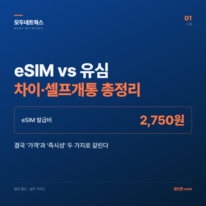 eSIM 유심 차이 및 셀프개통 방법 총정리