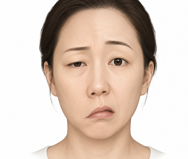 갑자기 귀 뒤가 뻐근하면서 얼굴이 먹먹해요. 안면마비 전조증상 구안와사