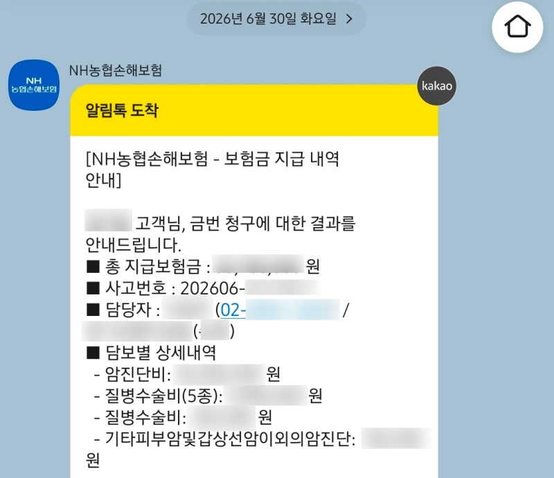30대 대장암환자의 NH농협손해보험 암보험 청구 서류 접수방법, 암보험금 수령후기 (로켓 3일 ....