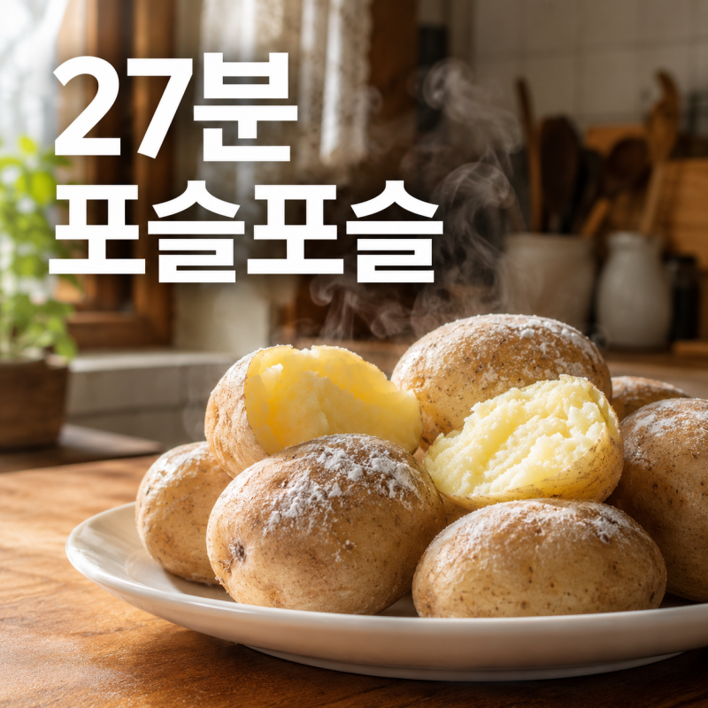 감자 삶는 시간 27분, 물러지지 않고 껍질 잘 벗겨지는 법
