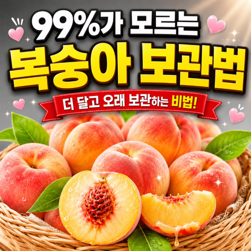 99%가 모르는 복숭아 보관법 더 달고 오래 보관하는 비법 공개