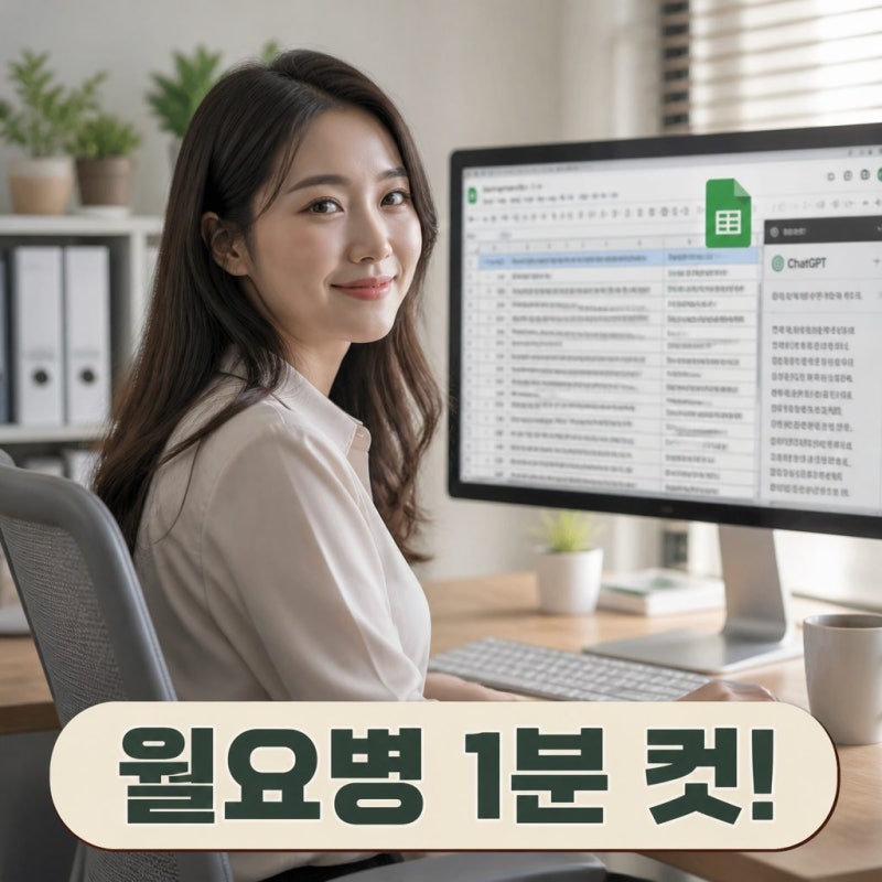 월요병 퇴치 챗GPT 실무 엑셀 매크로(VBA) 1분 완성 및 구글 스프레드시트 연동 비