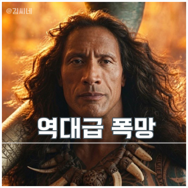 영화 모아나 흥행 폭망 추정 손실액