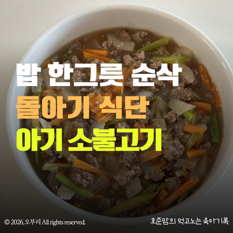 돌아기 식단 레시피｜밥태기 아기도 순삭한 초간단 유아식 메뉴(아기 소불고기)