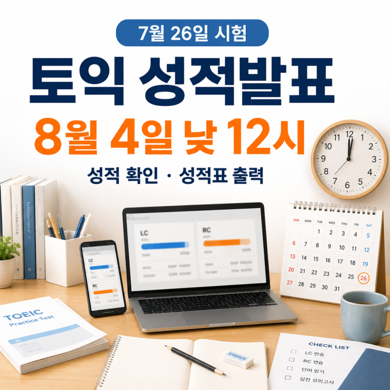 토익 성적발표일｜확인 시간·성적표 출력·결과 보는 법