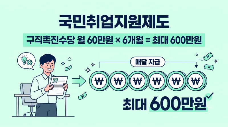 2026 국민취업지원제도 총정리 | 구직촉진수당 월 60만원 × 6개월, 최대 600만원 받는 법 (자격·....