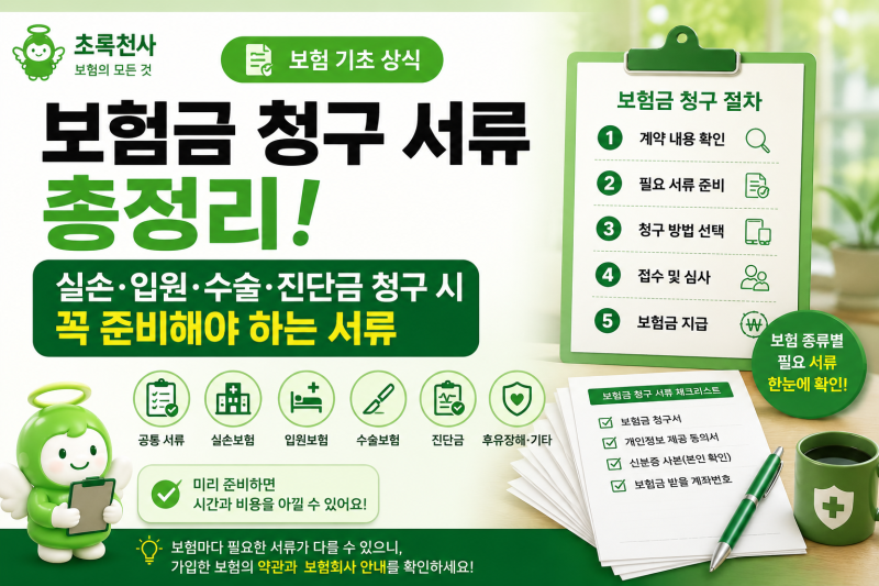 보험금 청구 서류 총정리! 실손·입원·수술·진단금 청구 시 꼭 준비해야 하는 서류