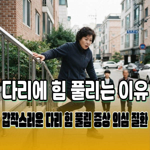 다리에 힘 풀리는 이유 및 갑작스러운 다리 힘 풀림 증상 의심 질환 3