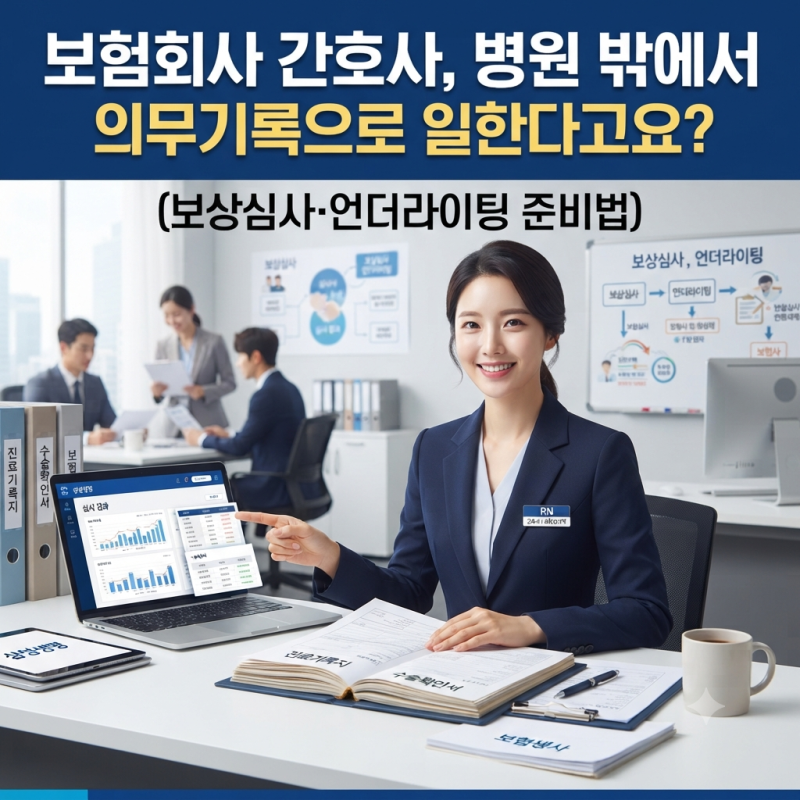 보험회사 간호사, 병원 밖에서 의무기록으로 일한다고요? (보상심사·언더라이팅 준비법)