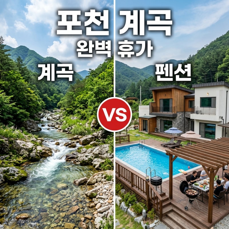 경기도 포천 계곡 펜션, 물놀이 끝판왕 숙소 TOP 5 총정리!
