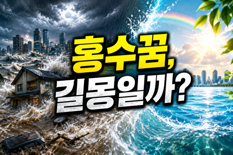 홍수꿈 해몽 50가지｜집이 잠기는 꿈·맑은 물·도망가는 꿈, 길몽일까?