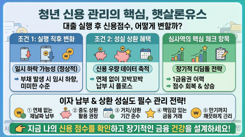 햇살론유스가 내 신용도에 미치는 영향![14편]