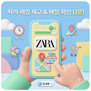 자라 세일 기간 매장 재고 확인 및 가까운 ZARA 매장 찾기 모바일 핸드폰으로 1분 만에 조회하....