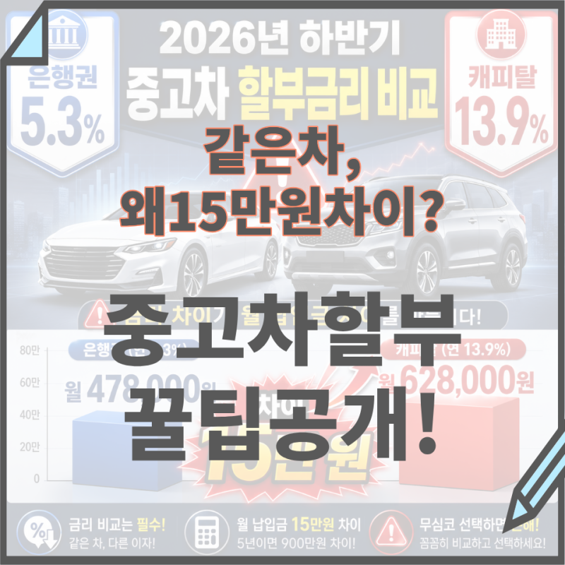 최신 중고차 할부금리 비교 가이드