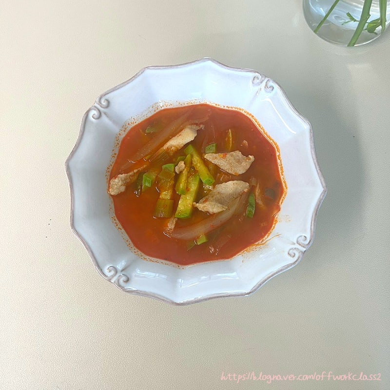 더운 여름날 칼칼한 보양식, 광주식 애호박찌개 만들기️