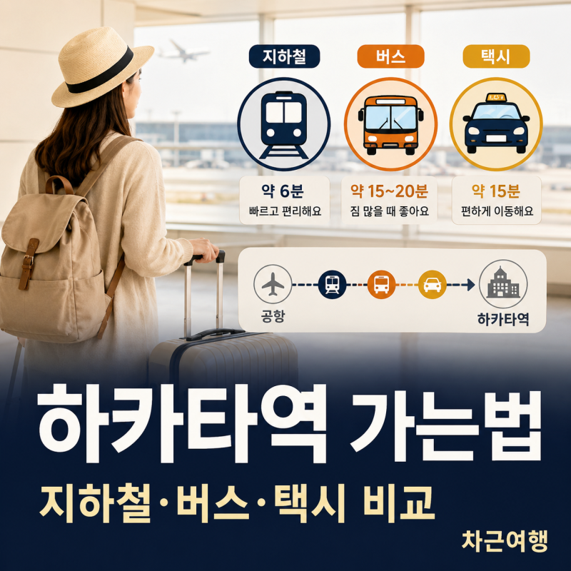 후쿠오카 공항에서 하카타역 가는법, 국제선이면 버스도 좋아요