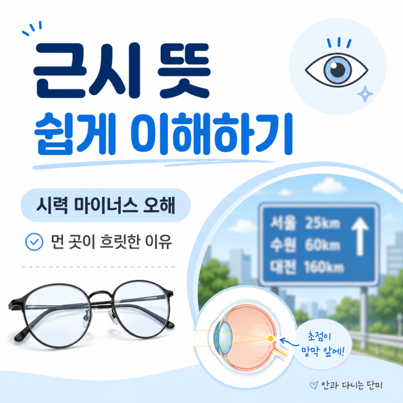 근시 뜻 쉽게 이해하기｜시력 마이너스 오해와 먼 곳이 흐릿한 이유