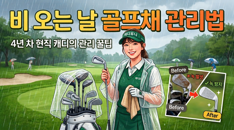 ⛳ 비 오는 날 골프채 관리법｜4년 차 현직 캐디가 알려주는 필수 관리 꿀팁